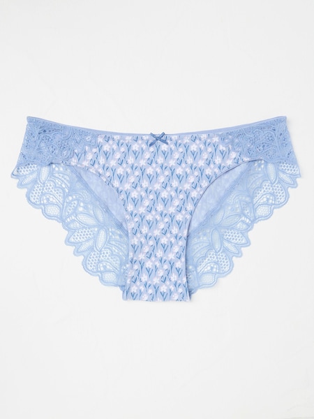 Светло-голубой с цветочным принтом  - FatFace Cheeky Knickers (E86358) | €12