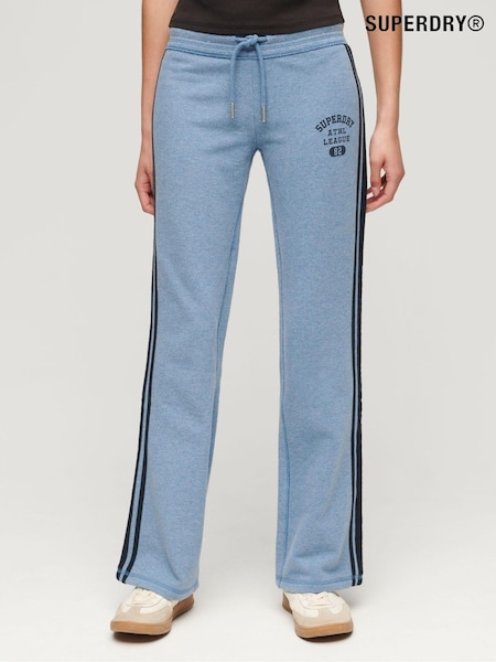 Superdry Blue Athletic Stripe Flare 100% Cotton Joggers (E86379) | kr895