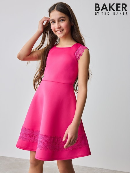 Baker by Ted Baker Pink Lace Detail Scuba Dress (E86432) | ‏239 د.إ.‏ - ‏ 269‏ د.إ.