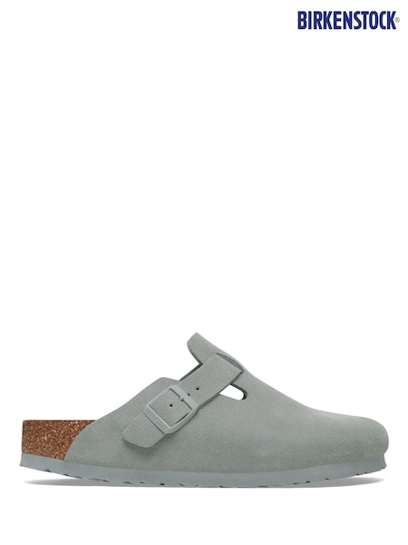 Birkenstock Green Boston Suede Leather Sandals (E86541) | €179