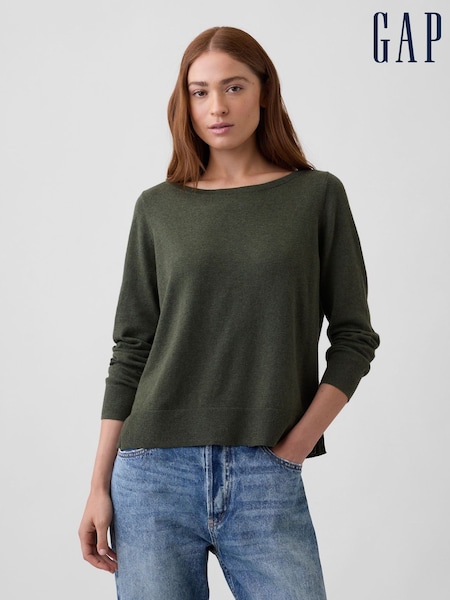 Verde - Gap Relaxed Jersey Boatneck Jumper