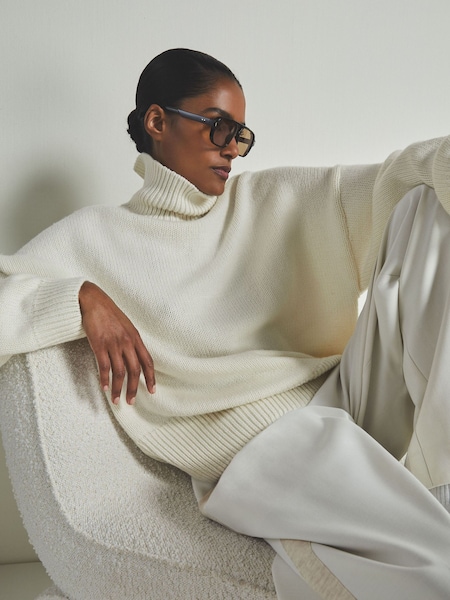 Creme - LES 100 CIEL Reiss | Les 100 Ciels Wool and Cashmere Jumper (E86656) | 418 €