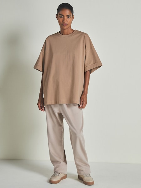 Camel - LES 100 CIEL Reiss | Les 100 Ciels Cotton-Blend Jersey T-Shirt (E86659) | 137 €