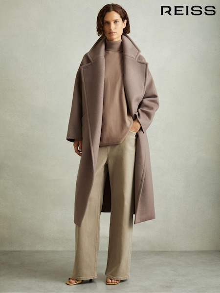 Gri-maroniu - Reiss Sophia Drop-shoulder Roll Neck Jumper (E86666) | 644 LEI