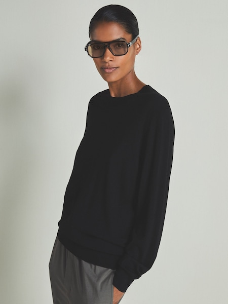 LES 100 CIEL Black Reiss | Les 100 Ciels Noble-Wool Long-Sleeve Jumper (E86670) | €285