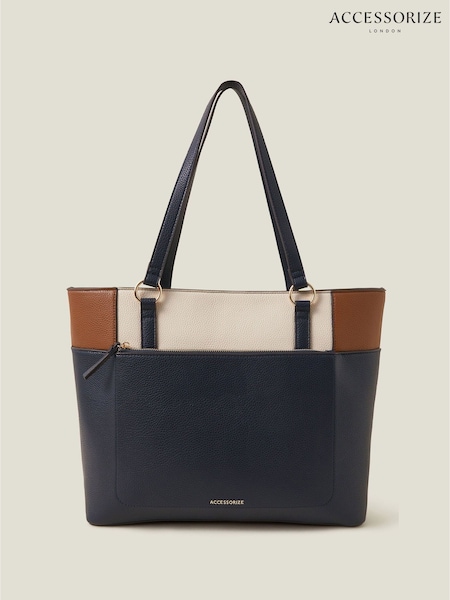 Accessorize Blue Claire Colour block Tote (E86797) | ₪176