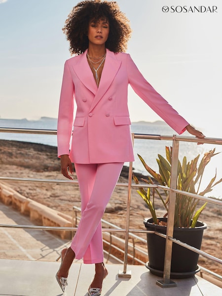 Sosandar Pink Double Breasted Blazer (E86842) | €54