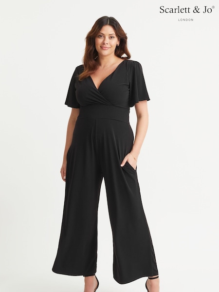 Negro - Scarlett & Jo Wrap Lounge Jumpsuit (E86923) | 113 €