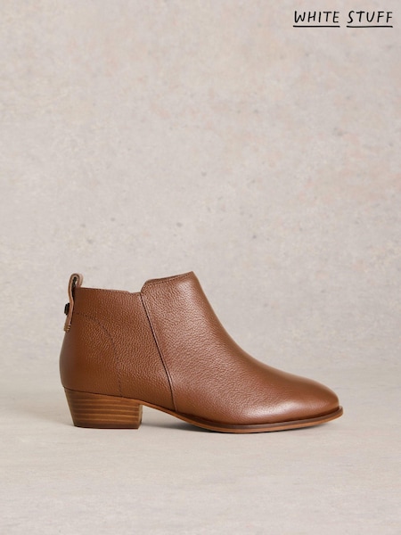 White Stuff Brown Willow Leather Ankle Boots (E86963) | €121