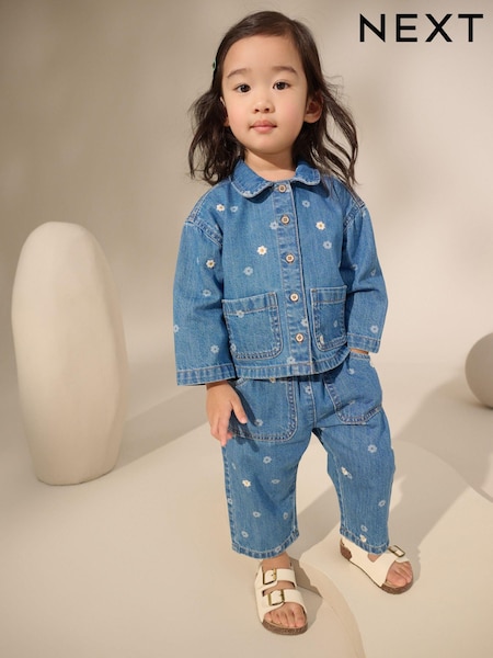 ג'ינס בשטיפה בהירה - Daisy Corduroy 100% Cotton Jeans (3mths-7yrs) (E86967) | ‏88‏₪ - ‏105‏ ₪