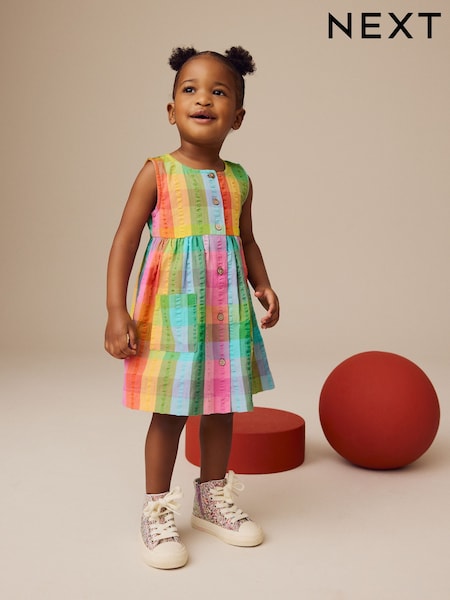 Regenbogen/Karos - Sleeveless Pocket Summer Dress (3mths-8yrs) (E86987) | 16 € - 20 €