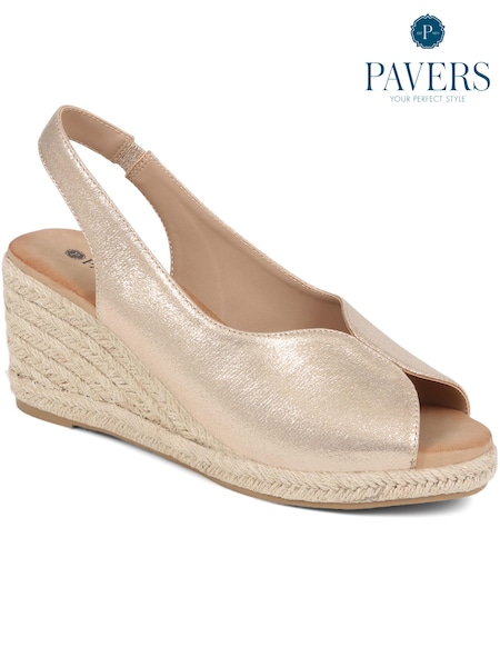 Pavers Gold Slip-On Espadrilles (E87065) | €57