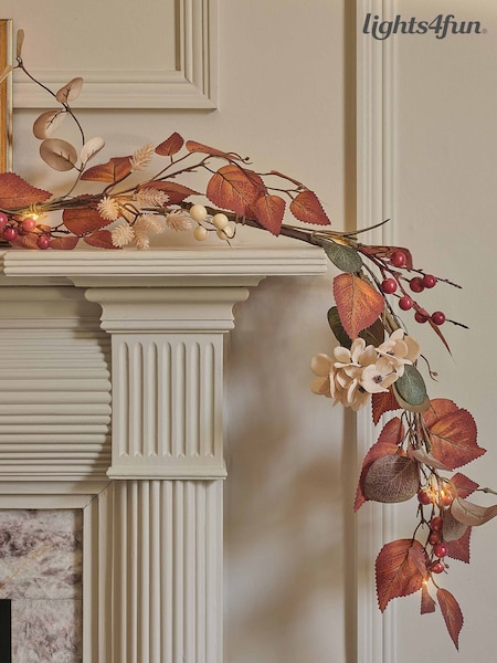 Lights4fun Autumnal Led Garland