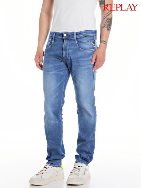 Replay Light Blue Anbass Plus Slim Fit Jeans (E87175) | €230