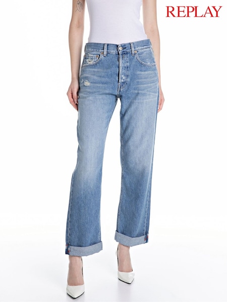 Replay Boyfriend Barrel Fit Aubry Relaxed Jeans (E87194) | €212