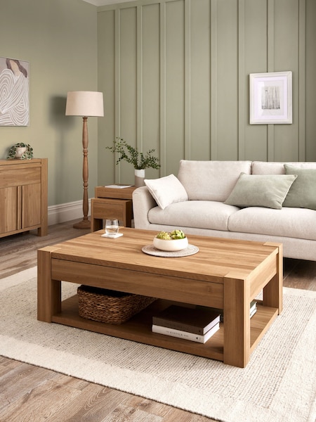Natural Heath Oak Effect Storage Coffee Table (E87227) | €520