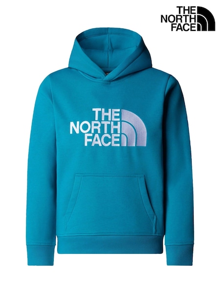 The North Face Blue White Boys Teen Drew Peak Pullover Hoodie (E87318) | ₪277