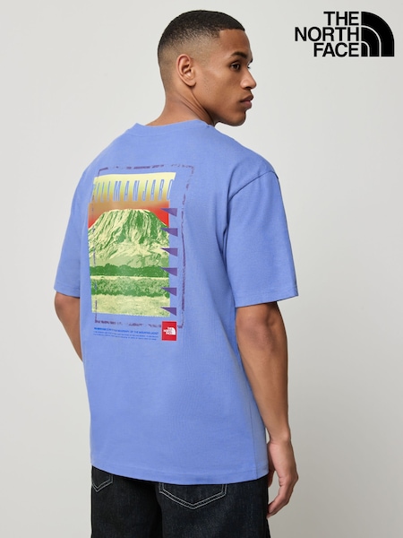 The North Face Blue AXYS Oversized Back Print T-Shirt (E87334) | 198 QAR