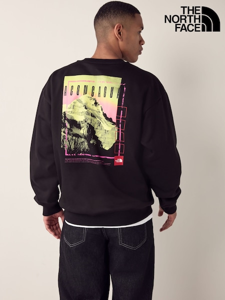 The North Face Black AXYS Oversized Back Print Sweatshirt (E87411) | R$ 690