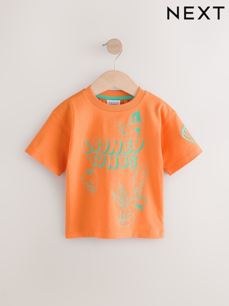 Orange Looney Tunes Short Sleeve T-Shirt (3mths-8yrs) (E87443) | 40 QAR - 49 QAR