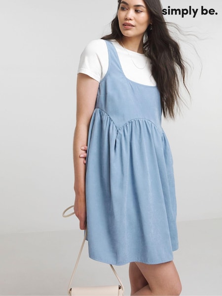 Simply Be Blue Smock Dress (E87494) | €45
