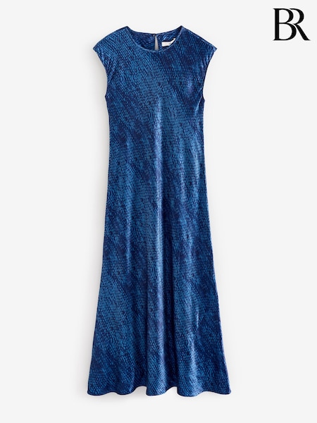 Banana Republic Blue Bias-Cut Satin Midi Dress (E87498) | €55