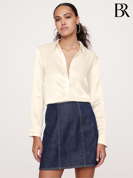 Banana Republic Cream The Perfect Silk Shirt (E87512) | €158