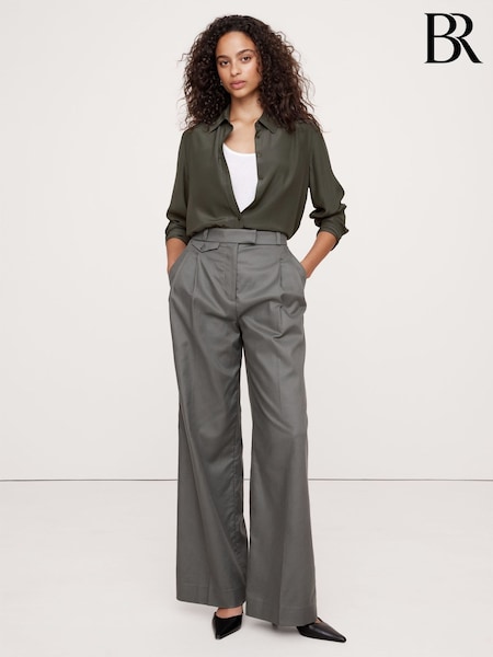 Banana Republic Green The Perfect Silk Shirt (E87514) | €97