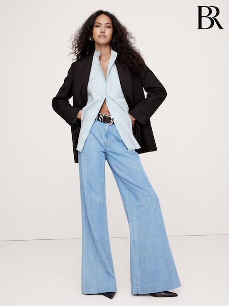 Banana Republic The Oversized Banded Collar Denim Shirt (E87524) | 99 €