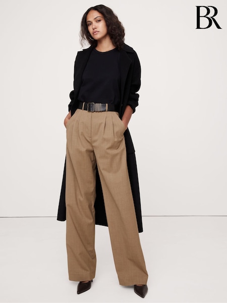 Banana Republic Brown Ultra High Waist Wide Leg Trousers (E87532) | €97