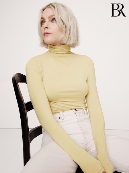 Banana Republic Cream Luxe Wool-Blend Elbow-Sleeve Top (E87552) | €25