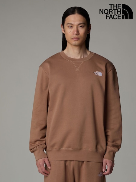 Коричневий - The North Face базовий круглий виріз світшот (E87756) | 3 605 грн