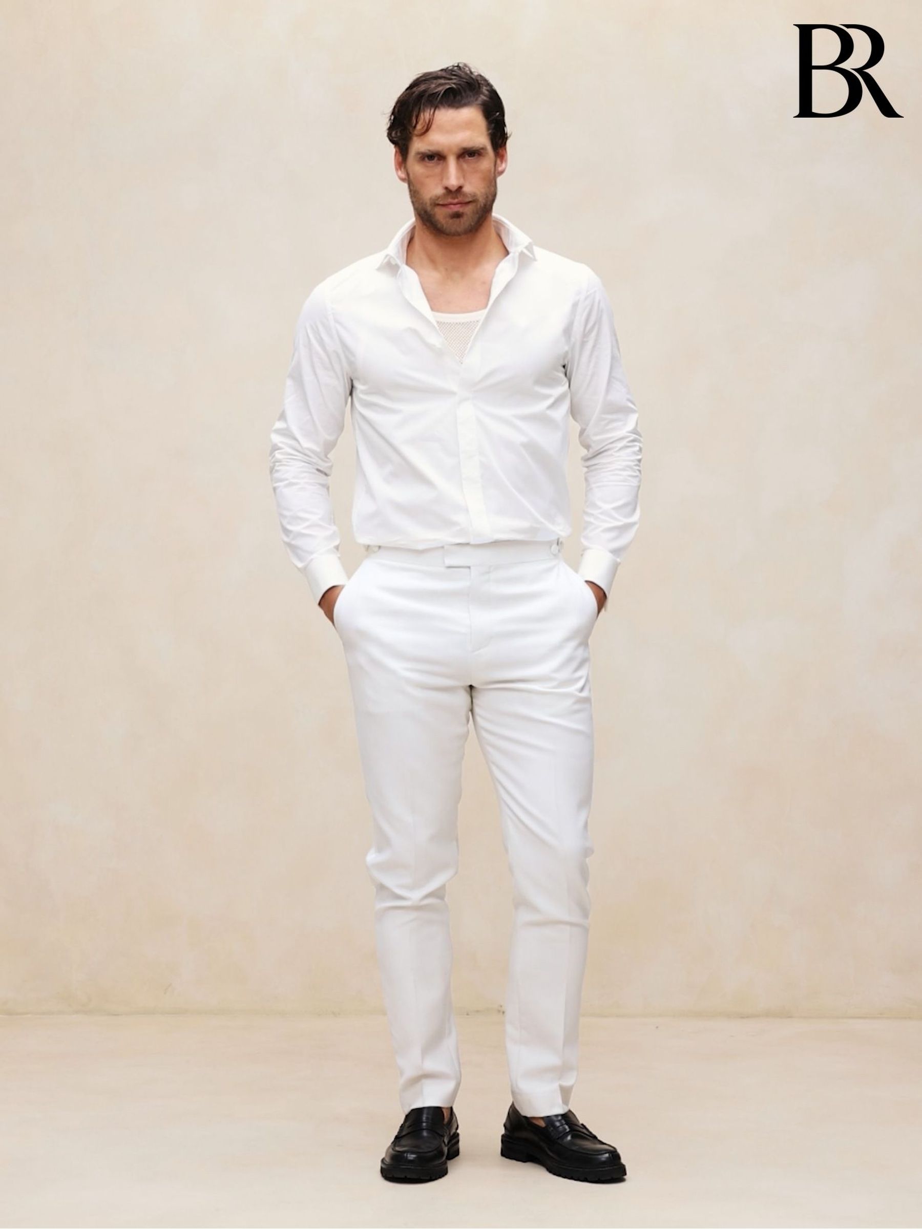 Banana republic white dress shirt top