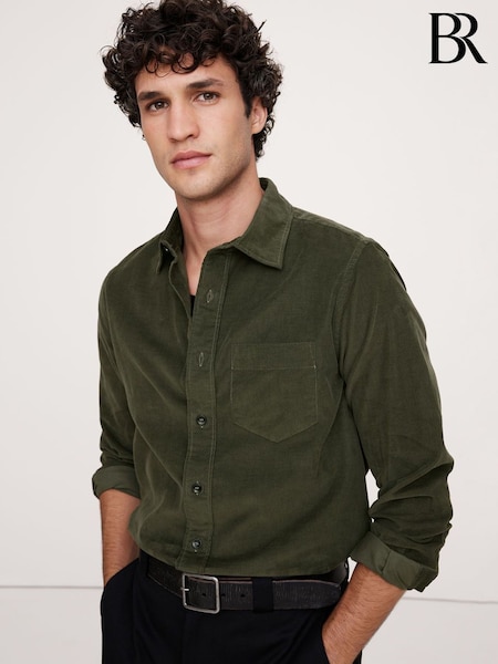 Grün - Banana Republic Lightweight Corduroy Shirt (E87787) | 46 €