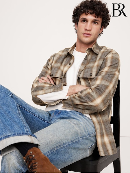 Banana Republic Grey Flannel Utility Shirt (E87792) | €43
