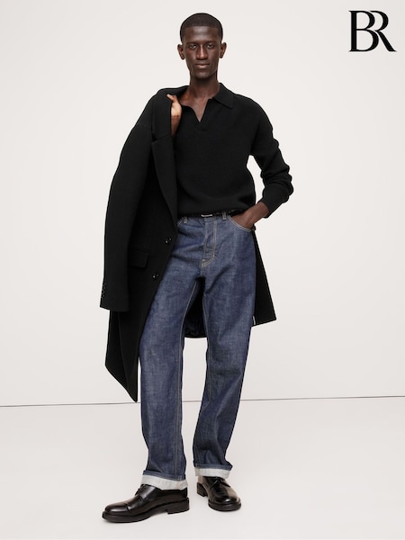Banana Republic Black Wool-Cashmere Polo Shirt (E87841) | € 257