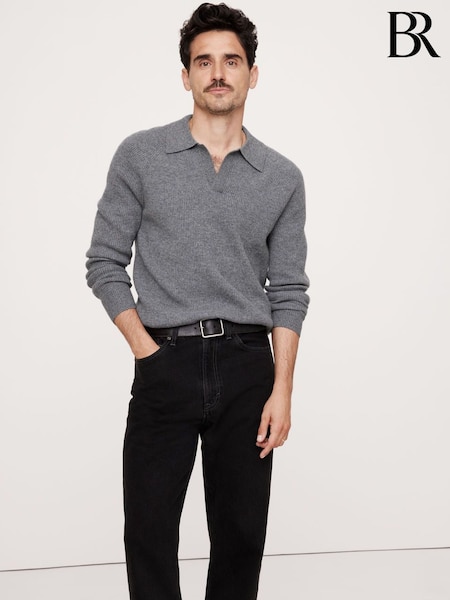 Banana Republic Grey Wool-Cashmere Polo Shirt (E87842) | € 257
