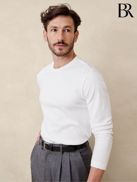 Banana Republic White Long Sleeve T-Shirt (E87865) | €50