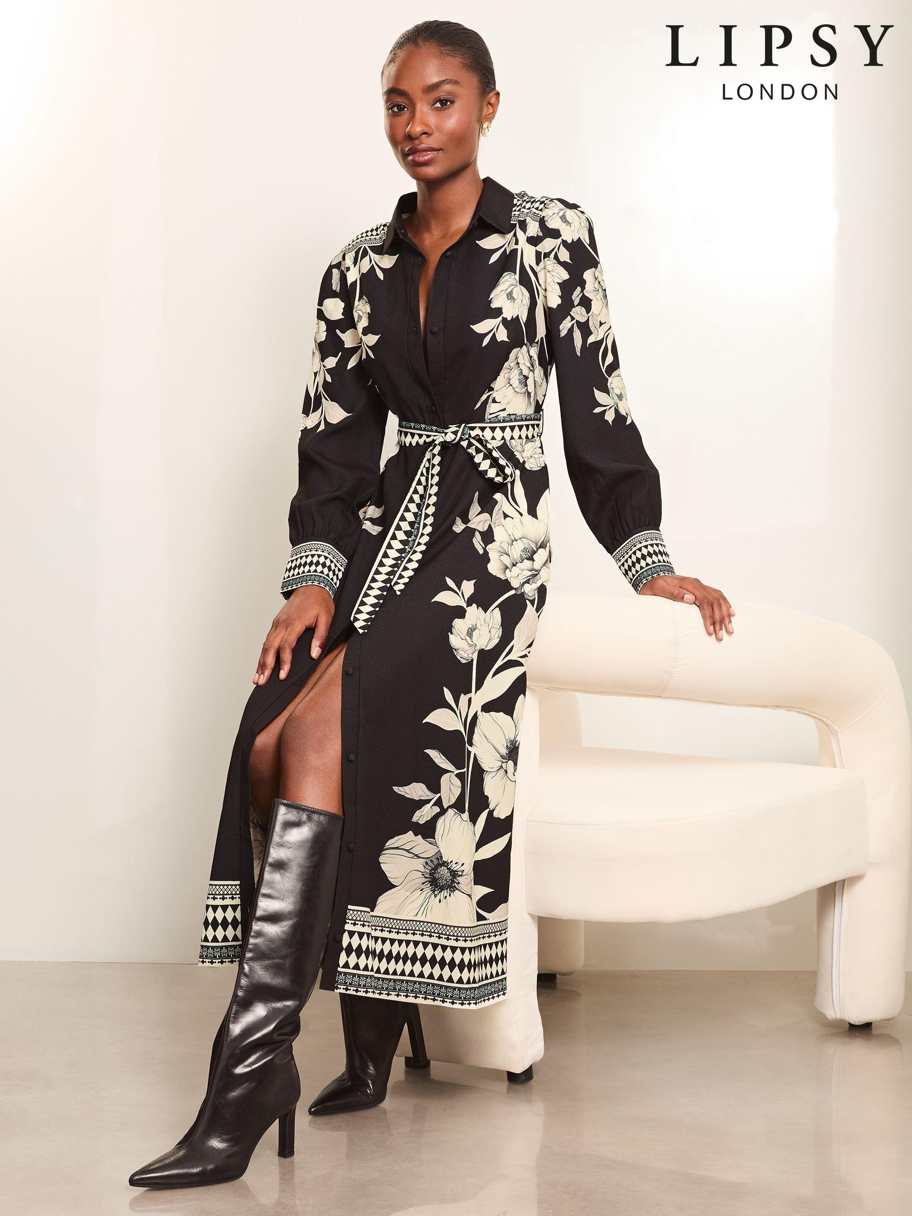Women s Petite Shirt Dress Workwear Print Dresses Next Oman