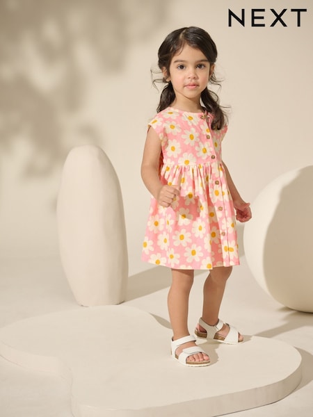 Rosa mit Blumendesign - Button Through Summer Summer Dress (3mths-10yrs) (E87904) | 16 € - 20 €