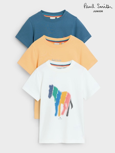 Paul Smith Junior Boys Signature T-Shirts 3 Pack (E87973) | ₪213