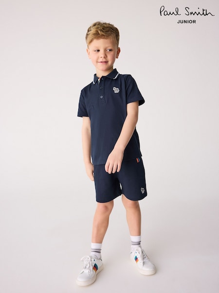 Lacivert - Paul Smith Junior Boys Polo Shirt And Shorts Set (E87983) | ₺2.625