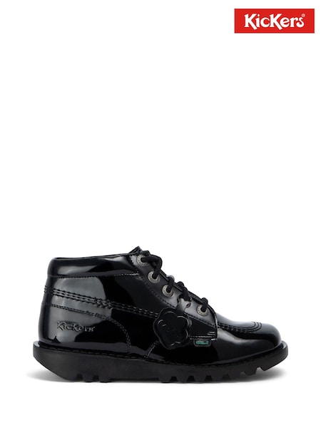 Kickers Black Kick Hi Vegan Patent Shoes (E88042) | €121
