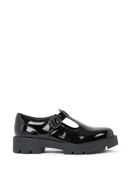 Kickers Black Patent Kori T-Bar Leather Shoes (E88045) | €108