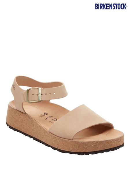 Birkenstock Sand Glenda Nubuck Wedge Sandals (E88057) | $167
