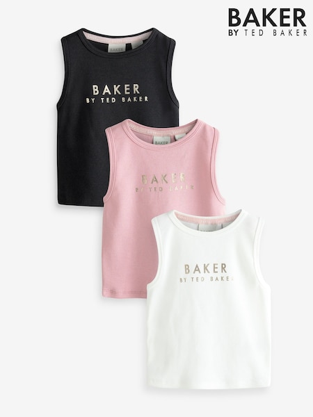 Baker by Ted Baker Multi Racer Vests 3 Pack (E88094) | 31 € - 37 €