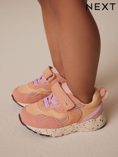 Multi Orange Elastic Lace Touch Fasten Trainers (E88101) | BGN 71 - BGN 80