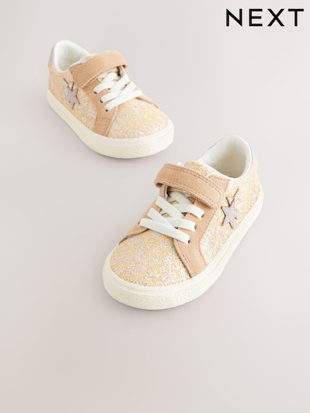 Multi Glitter Elastic Lace Touch Fastening Trainers (E88142) | 94 QAR - 104 QAR