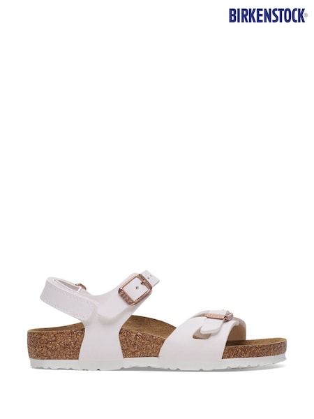 Birkenstock White Kids Rio Flor Sandals (E88160) | €80