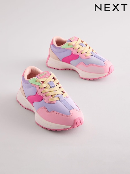 Pink Colourblock Lace-Up Chunky Trainers (E88187) | BGN 80 - BGN 103